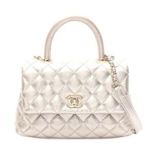 Chanel Coco Handle Flap Leather Handbag